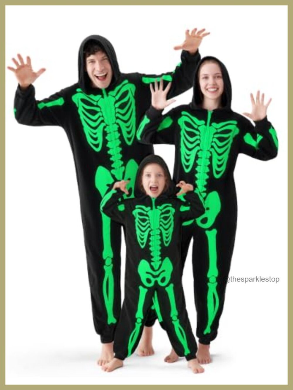 Glow in the Dark Skeleton Jumpsuit Halloween Costume Cosplay Family Matching